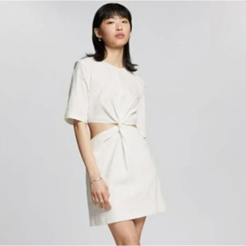 & Other Stories White Twisted Front Mini Dress - Picture 2 of 7